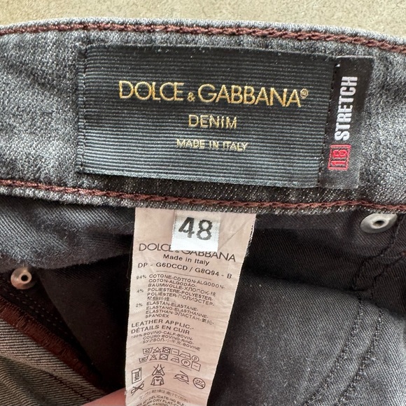 Dolce & Gabbana Gray Denim Jeans with Contrast Stitching - Picture 3 of 11